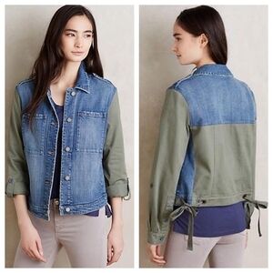 Anthropologie Pilcro Demin Military Jacket